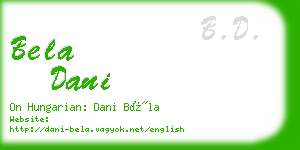 bela dani business card